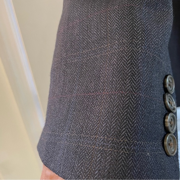 Men’s Ralph Lauren Wool Sport Coat / Blazer size 42R color dark grey. - Picture 3 of 11